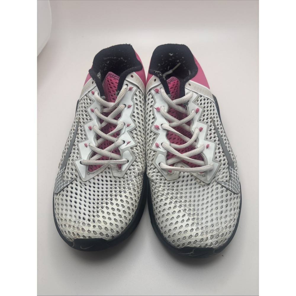 Nike Metcon 6 Womens Training Shoes White Pink Black Silver AT3160-106 US 8.5